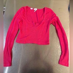 urban outfitters long sleeve crop top